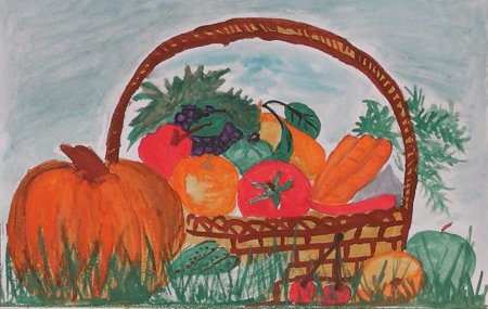 Праздник урожая рисование в подготовительной группе
