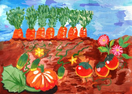 Рисование на тему праздник урожая