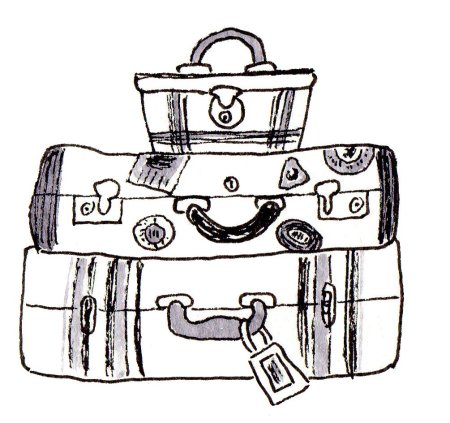 Раскраска багаж Маршак