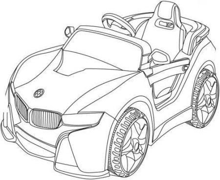 Электромобиль раскраска