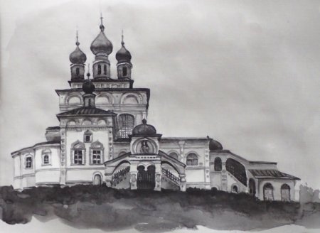 Троицкий собор Соликамск рисунок