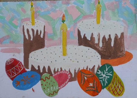 Детские рисунки к Пасхе