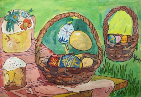 Рисунок на тему Пасха