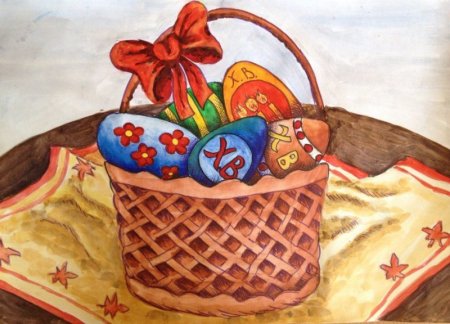 Рисунок на тему Пасха