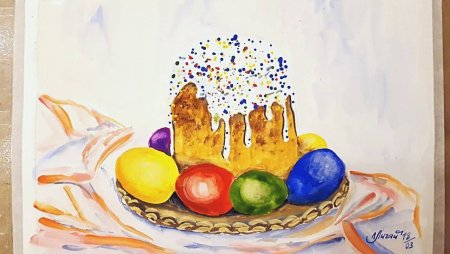 Рисунок на тему Пасха