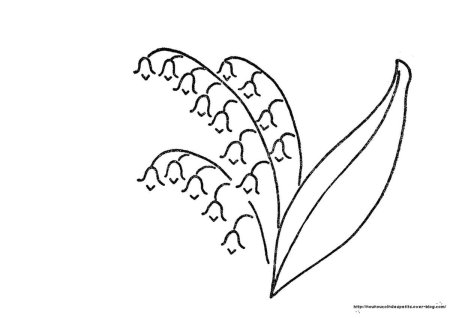 Ландыш разукрашка