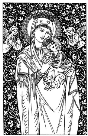 Рисование Богородицы для детей