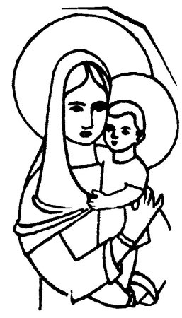 Богородица раскраска для детей