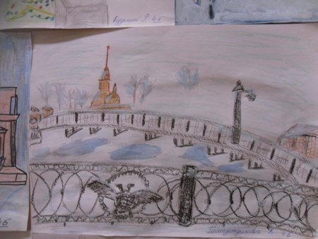 Зимний Питер рисунки детей