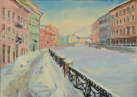 Рисуем зимний Петербург