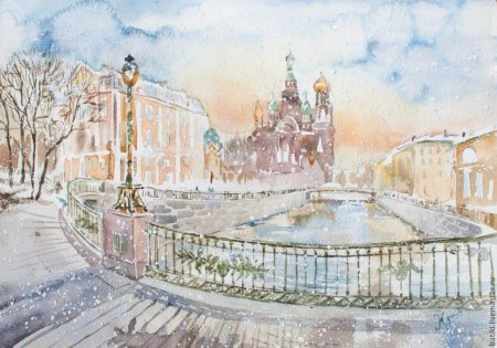 Канал Грибоедова акварель