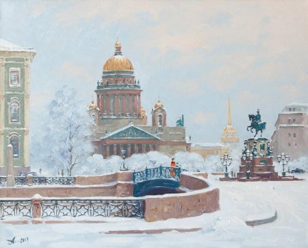 Александр Александровский художник зима Питер