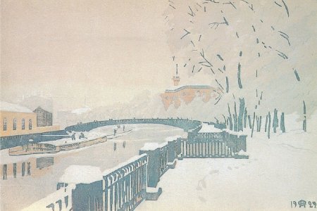Питер зимой в акварели Ольги Литвиненко