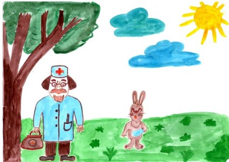 Рисунок доктора Айболита
