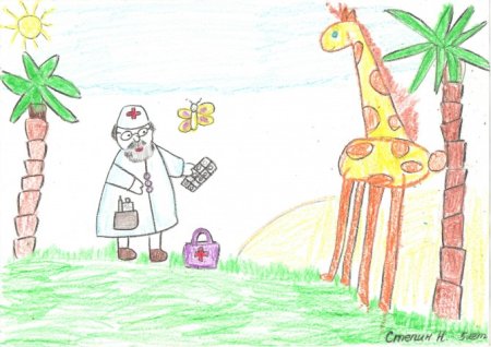 Чуковский доктор Айболит рисунки детские