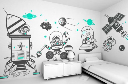 Графика в детской комнате