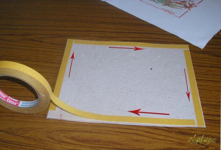 Бумажное паспарту для рисунка