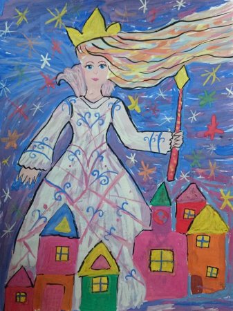 Рисование снежной королевы