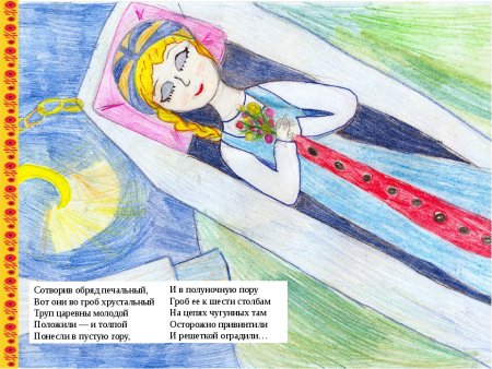 Детские рисунки о мертвой царевне