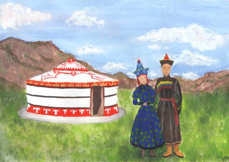 Кыргызская живопись Юрты