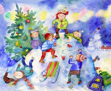 Новогодние забавы Снежная крепость