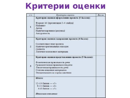 Критерии оценок в начальной школе по ФГОС школа России 2 класс