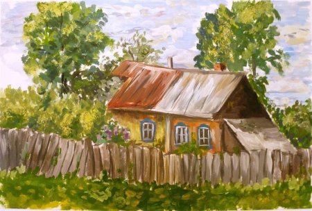 Рисование деревни