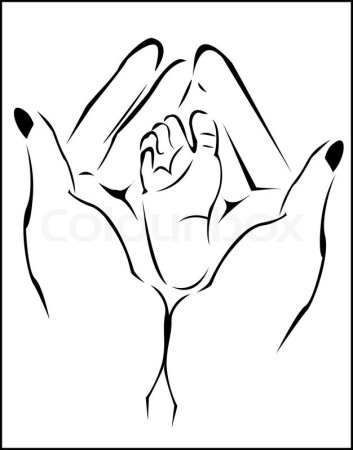 Трафарет рука в руке