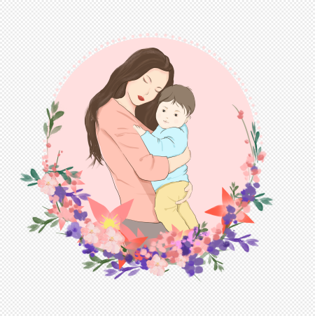 Изображение мамы с ребенком на руках