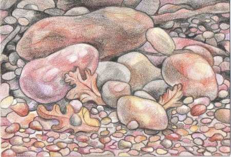 Галька карандашом