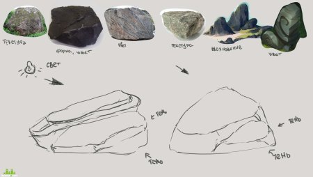 Как нарисовать камень