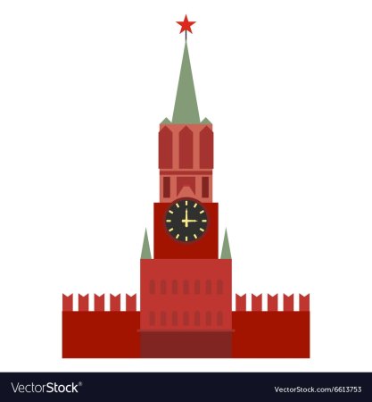 Спасская башня Кремля рисование