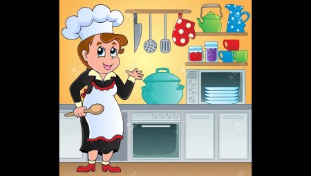 Кухня мультяшная детс сад