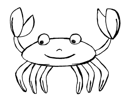 Краб рисунок
