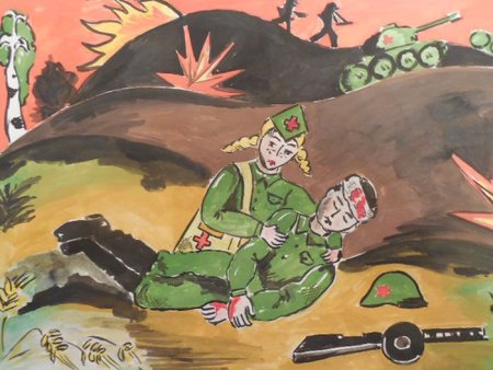 Военный подвиг рисунок