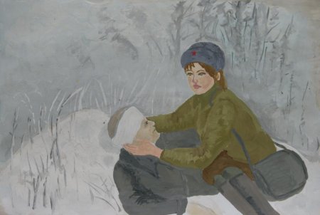 Рисунок на тему подвиг солдата