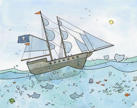 Корабль рисунок