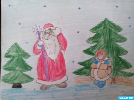 Рисование Морозко в подготовительной группе