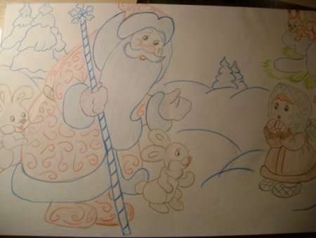 Рисунок к сказке Морозко