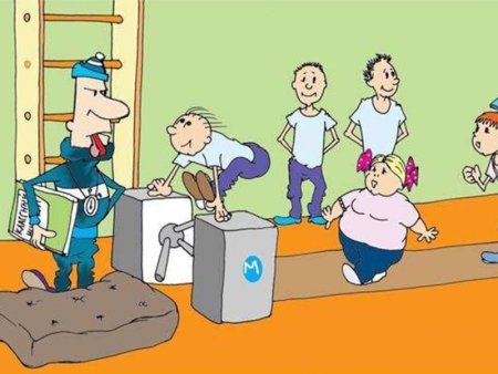 Учитель физкультуры карикатура