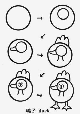 Рисование животных из кругов