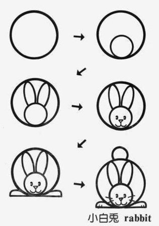 Рисование животных из кругов