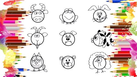 Рисование животных из кругов