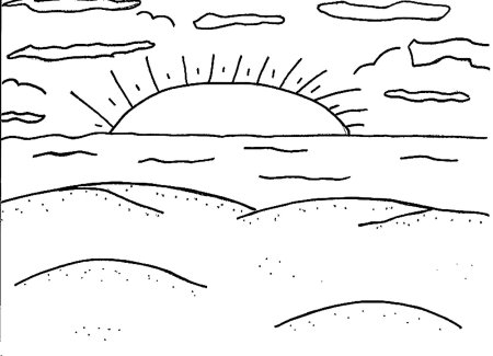 Раскраска пейзаж