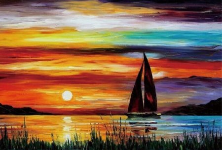 Закат рисунок