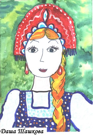 Лицо матрешки