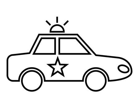 Полицейская машина рисунок
