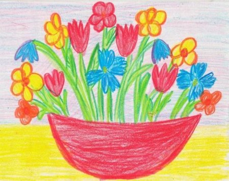 Рисование букет для мамы