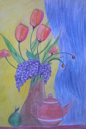 Рисование букет цветов в подготовительной группе