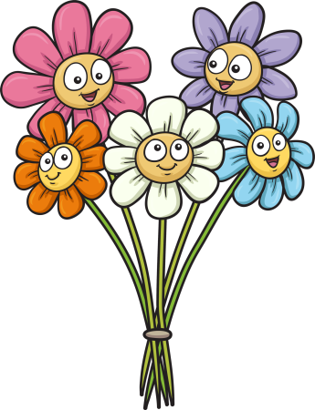 Ваза с цветами красками для детей